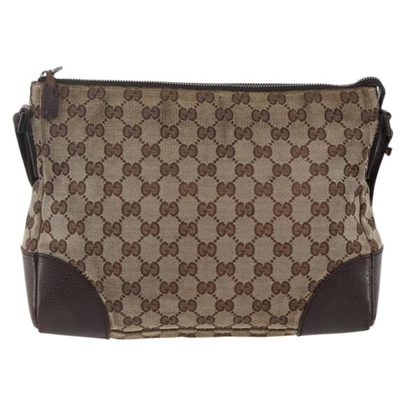 GUCCI GG Canvas Shoulder Bag Beige Silver 114273 Auth 146694 - Picture 3 of 16